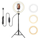 26 33cm luzes de vídeo luz regulável selfie led anel luz usb anel lâmpada iluminação com tripé suporte para fazer youtube ringlight