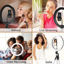 26 33cm luzes de vídeo luz regulável selfie led anel luz usb anel lâmpada iluminação com tripé suporte para fazer youtube ringlight