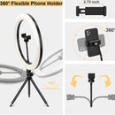 26 33cm luzes de vídeo luz regulável selfie led anel luz usb anel lâmpada iluminação com tripé suporte para fazer youtube ringlight