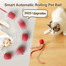 Brinquedo interativo de bola de gato, bola de rolamento automática com cauda