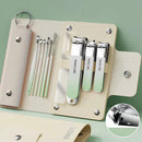 Ouriner 6-18 pçs conjuntos de manicure portátil kits de pedicure preto brilhante