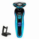 Zozen barbeador elétrico lavável recarregável máquina de barbear elétrica para homens corpo cabelo aparador de barba molhado-seco uso lavável