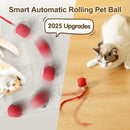 Brinquedo interativo de bola de gato, bola de rolamento automática com cauda