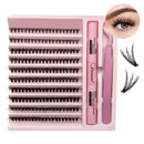 Diy kit de extensão de cílios cílios 200 peças clusters lash bond & seal