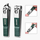 Ouriner 6-18 pçs conjuntos de manicure portátil kits de pedicure preto brilhante