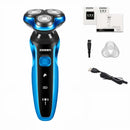 Zozen barbeador elétrico lavável recarregável máquina de barbear elétrica para homens corpo cabelo aparador de barba molhado-seco uso lavável