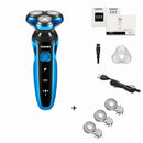 Zozen barbeador elétrico lavável recarregável máquina de barbear elétrica para homens corpo cabelo aparador de barba molhado-seco uso lavável