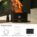 Kinscoter aroma difusor umidificador de ar ultra-sônico fabricante névoa fria fogger led óleo essencial chama lâmpada difusor