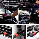 5 peças kit de escova de limpeza do carro detalhe automático escovas poeira para interior do carro