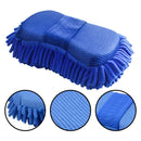 1 pc azul microfibra chenille esponja de lavagem de carro cuidados escova de lavagem almofada