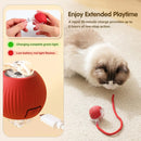 Brinquedo interativo de bola de gato, bola de rolamento automática com cauda