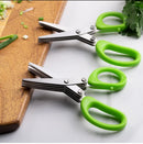 Tesoura de cozinha multifuncional de aço inoxidável, 3/5 camadas