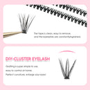 Diy kit de extensão de cílios cílios 200 peças clusters lash bond & seal