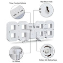 3d led relógio digital decoração de parede brilho modo noturno decoração para o quarto relógio eletrônico ajustável decoração do quarto estética