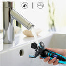 Zozen barbeador elétrico lavável recarregável máquina de barbear elétrica para homens corpo cabelo aparador de barba molhado-seco uso lavável