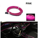 Led Interior do carro luz fria painel decorativo console auto led luzes ambientais 1/2/3/4/5m
