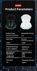 Escolha lenovo gm2 pro tws fones de ouvido sem fio fone de ouvido bluetooth 5.3 à prova dwaterproof água com microfone para xiaomi iphone