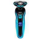 Zozen barbeador elétrico lavável recarregável máquina de barbear elétrica para homens corpo cabelo aparador de barba molhado-seco uso lavável