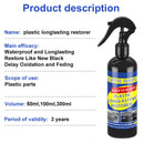 Restaurador de plástico para carro, produtos de limpeza de carro com brilho preto