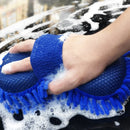 1 pc azul microfibra chenille esponja de lavagem de carro cuidados escova de lavagem almofada