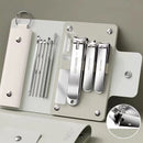 Ouriner 6-18 pçs conjuntos de manicure portátil kits de pedicure preto brilhante