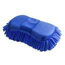 1 pc azul microfibra chenille esponja de lavagem de carro cuidados escova de lavagem almofada
