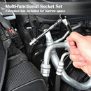 Ratchet Wrench Set com Sockets, Drive Socket Set, 1,4 "Metric Hex Bit, 1,4"