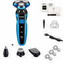 Zozen barbeador elétrico lavável recarregável máquina de barbear elétrica para homens corpo cabelo aparador de barba molhado-seco uso lavável