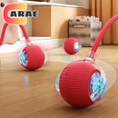 Brinquedo interativo de bola de gato, bola de rolamento automática com cauda