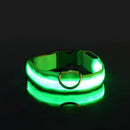 Coleira de nylon led noite segurança piscando brilho no escuro coleira para cães de estimação coleira