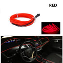 Led Interior do carro luz fria painel decorativo console auto led luzes ambientais 1/2/3/4/5m