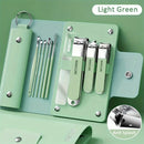 Ouriner 6-18 pçs conjuntos de manicure portátil kits de pedicure preto brilhante