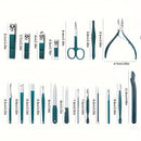 Kit profissional de cuidados com unhas com Conjunto de manicure e pedicure em aço inoxidável