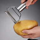 Descascador de vegetais de cozinha, aço inoxidável, descascador de cabeça dupla, multifuncional