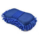 1 pc azul microfibra chenille esponja de lavagem de carro cuidados escova de lavagem almofada