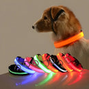 Coleira de nylon led noite segurança piscando brilho no escuro coleira para cães de estimação coleira
