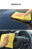 Seametal toalha de lavagem de carro de microfibra dupla face toalhas para lavagem de carro