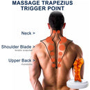 Relaxador de pescoço e ombro com ponto de massagem na parte superior das costas, dispositivo de tração cervical maca de pescoço para alívio da dor e coluna TMJ