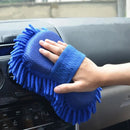 1 pc azul microfibra chenille esponja de lavagem de carro cuidados escova de lavagem almofada
