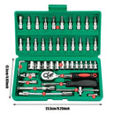 Ratchet Wrench Set com Sockets, Drive Socket Set, 1,4 "Metric Hex Bit, 1,4"