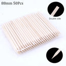 100/50 pçs empurrador da arte do prego varas de madeira laranja cutícula empurrador removedor