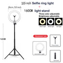 26 33cm luzes de vídeo luz regulável selfie led anel luz usb anel lâmpada iluminação com tripé suporte para fazer youtube ringlight