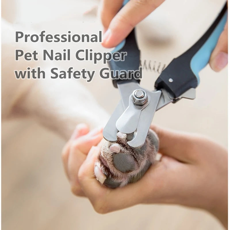 Cortador de unhas profissional para animais de estimação com guarda de segurança