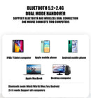 Mouse sem fio recarregável led retroiluminado computador portátil receptor bluetooth modo duplo