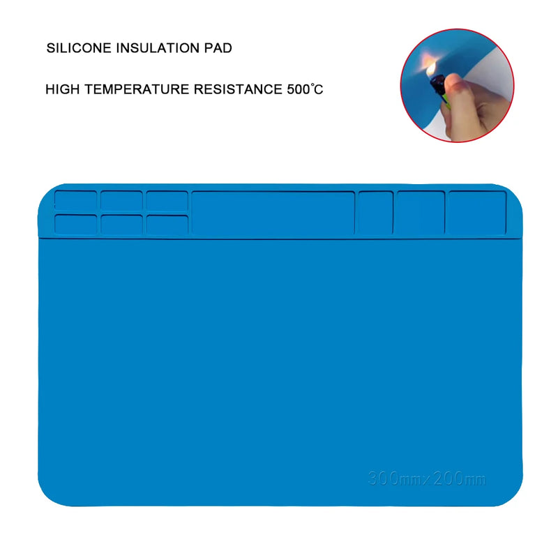Esteira de solda esd antiestática, resistente ao calor, isolamento, kit de estação de solda