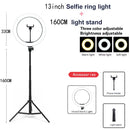 26 33cm luzes de vídeo luz regulável selfie led anel luz usb anel lâmpada iluminação com tripé suporte para fazer youtube ringlight