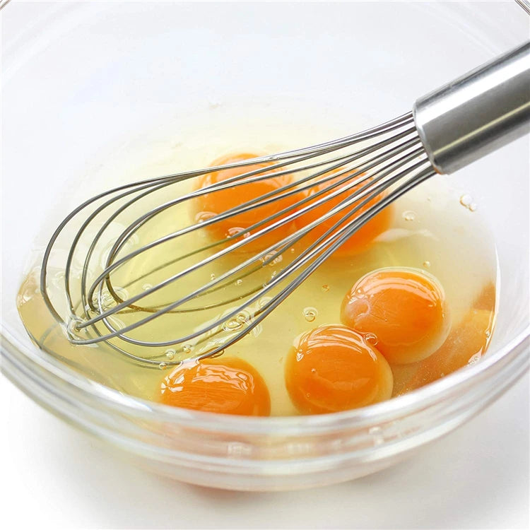Lmetjma 8 "10" 12 "batedor de ovo de aço inoxidável batedor de ovo fio de cozinha