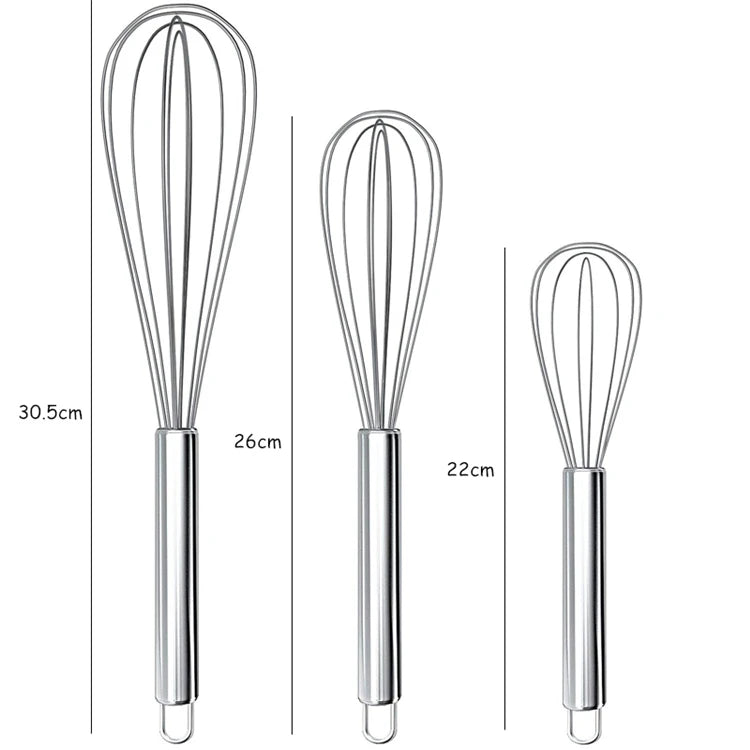 Lmetjma 8 "10" 12 "batedor de ovo de aço inoxidável batedor de ovo fio de cozinha