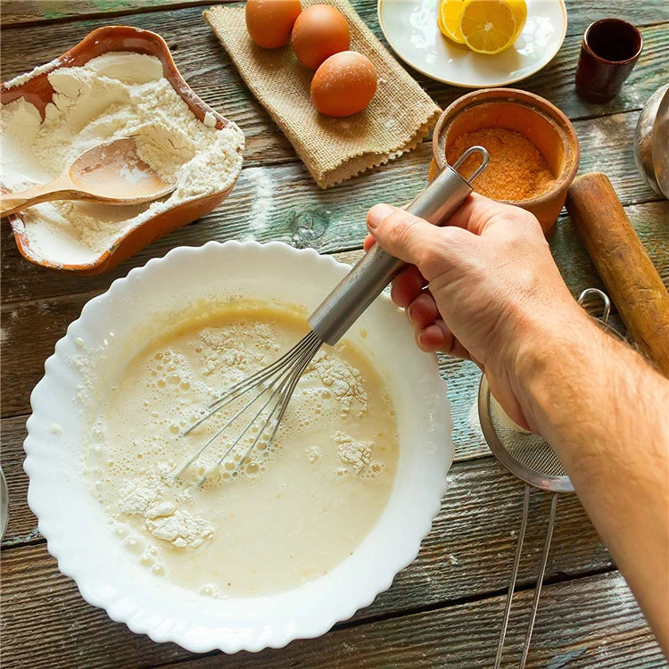 Lmetjma 8 "10" 12 "batedor de ovo de aço inoxidável batedor de ovo fio de cozinha