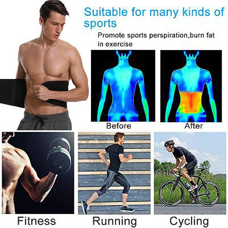 Cintura trimmer cinto fino masculino corpo shaper cinchers controle de barriga apoio lombar